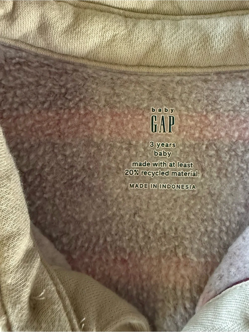 GAP Red Striped Collard Sweatshirt